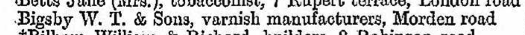 1911 entry in Kelly's commercial directory