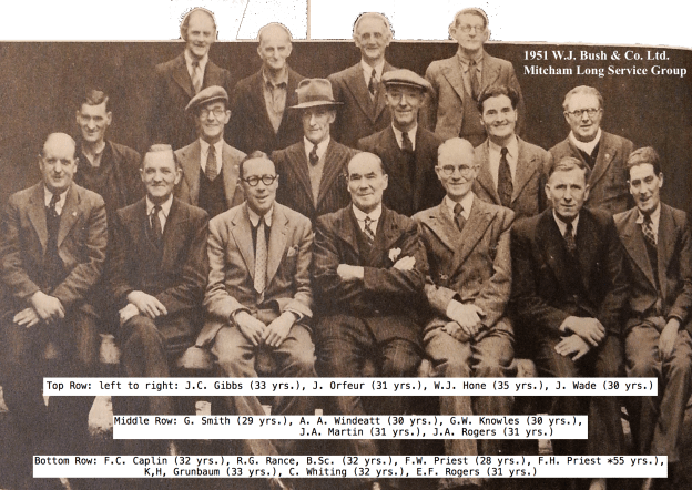 1951 Bush Long Service Group with names
