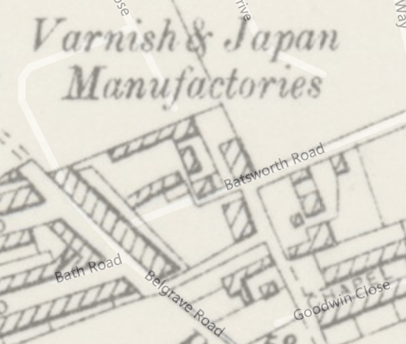 1910 Batsworth Road map