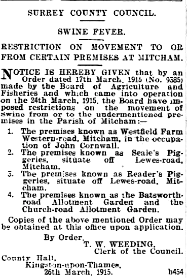 19150326 Swine Fever