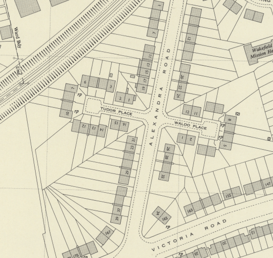 1950s map of Waldo Place