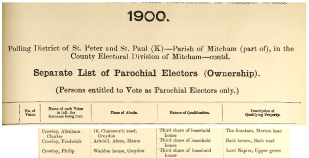 1900 ER Crowley pubs