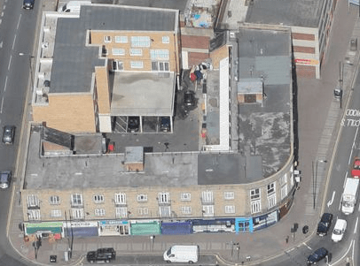 Aerial view from east