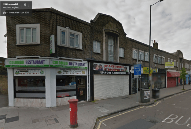 block of shops south of Downe Road